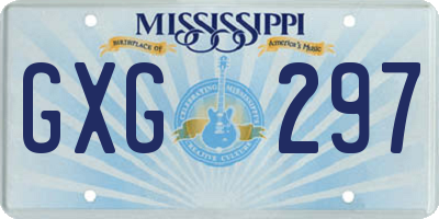 MS license plate GXG297