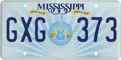MS license plate GXG373