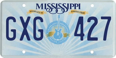 MS license plate GXG427