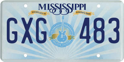 MS license plate GXG483