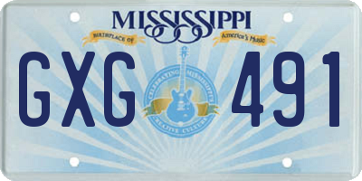 MS license plate GXG491