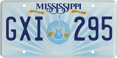 MS license plate GXI295