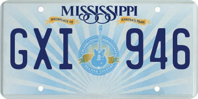 MS license plate GXI946