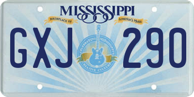 MS license plate GXJ290