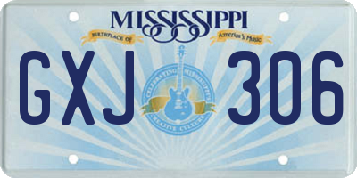 MS license plate GXJ306