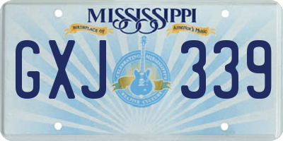 MS license plate GXJ339