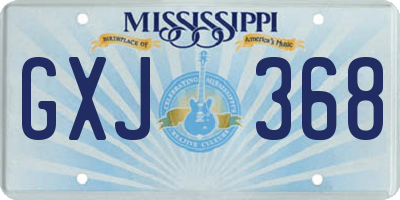 MS license plate GXJ368