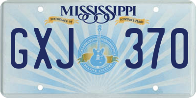 MS license plate GXJ370