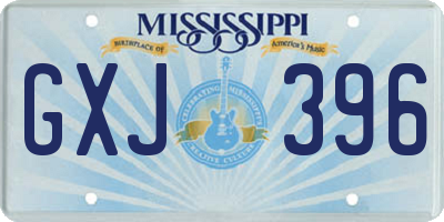 MS license plate GXJ396