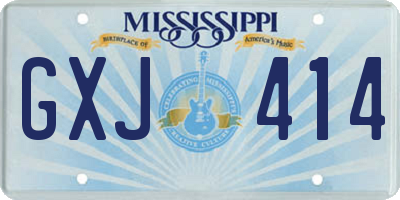 MS license plate GXJ414