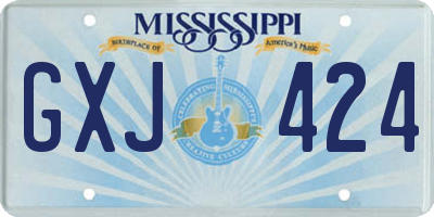 MS license plate GXJ424