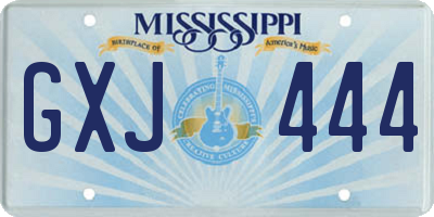 MS license plate GXJ444