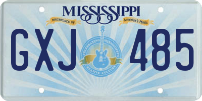 MS license plate GXJ485