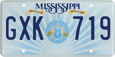 MS license plate GXK719