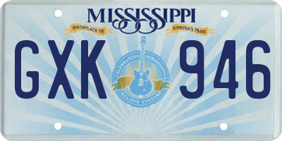 MS license plate GXK946