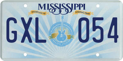 MS license plate GXL054