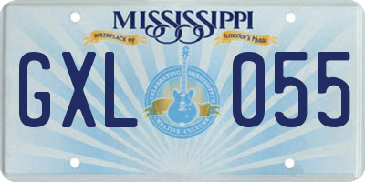 MS license plate GXL055