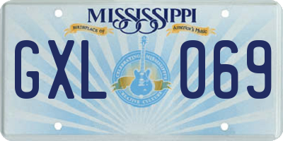 MS license plate GXL069