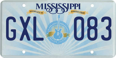 MS license plate GXL083