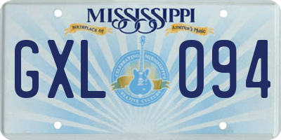 MS license plate GXL094