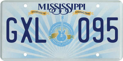MS license plate GXL095