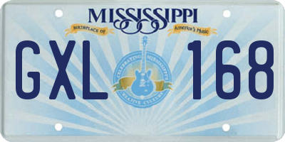MS license plate GXL168