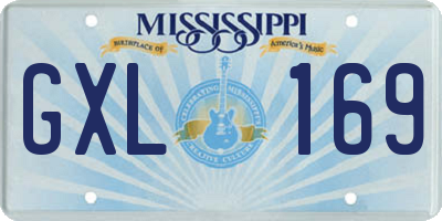 MS license plate GXL169