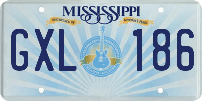MS license plate GXL186