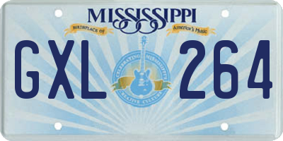 MS license plate GXL264