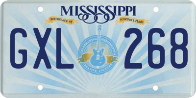 MS license plate GXL268