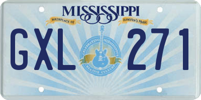MS license plate GXL271