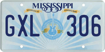MS license plate GXL306