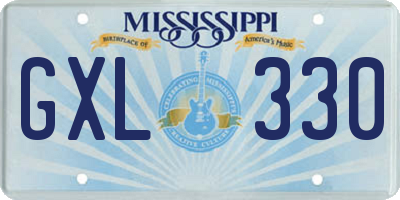 MS license plate GXL330