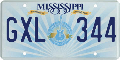 MS license plate GXL344