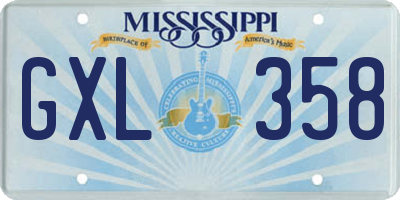 MS license plate GXL358