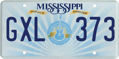 MS license plate GXL373