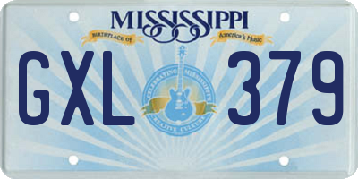MS license plate GXL379
