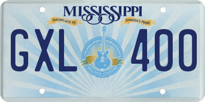 MS license plate GXL400