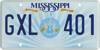 MS license plate GXL401
