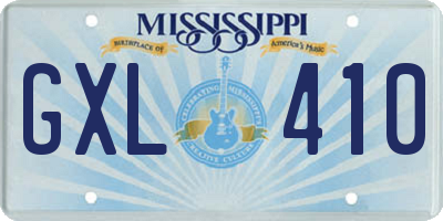 MS license plate GXL410