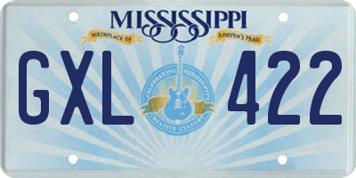 MS license plate GXL422