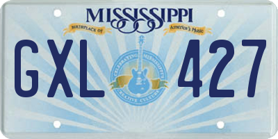 MS license plate GXL427