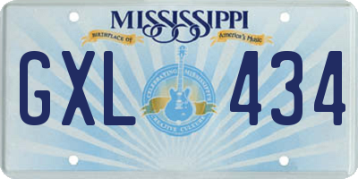 MS license plate GXL434