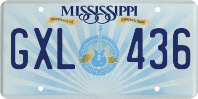 MS license plate GXL436
