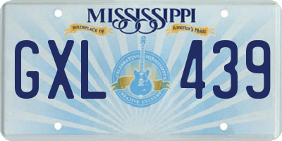MS license plate GXL439