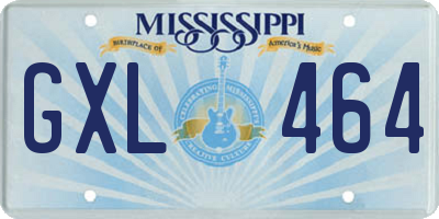 MS license plate GXL464