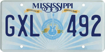 MS license plate GXL492