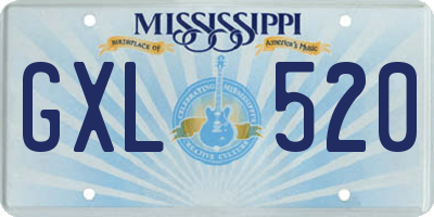 MS license plate GXL520