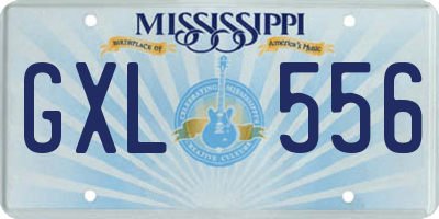 MS license plate GXL556