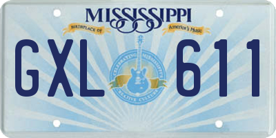 MS license plate GXL611